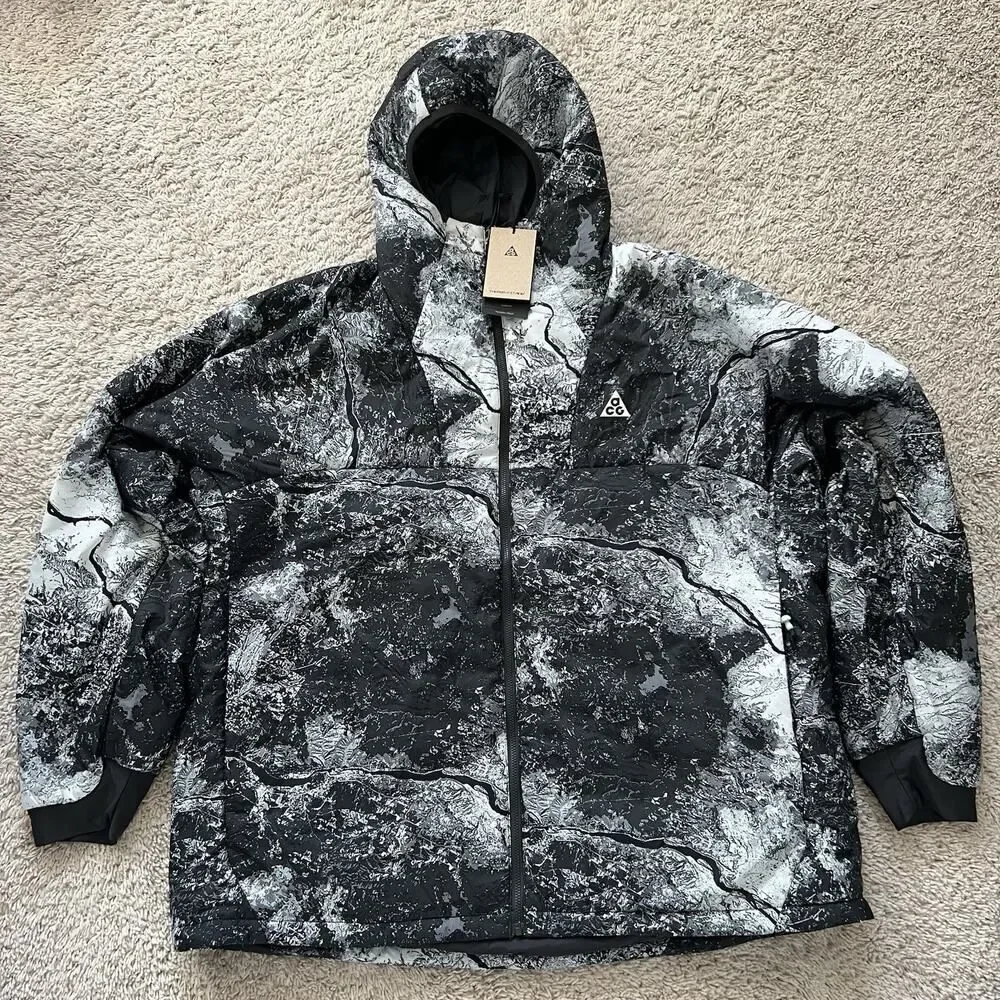 Nike ACG Rope de Dope Therma-Fit Jacket Men 2XL Black/White FN7113-060 NWT